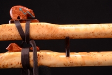 Yellow Cedar Burl Native American Flute, Minor, Mid G-4, #G14Ca